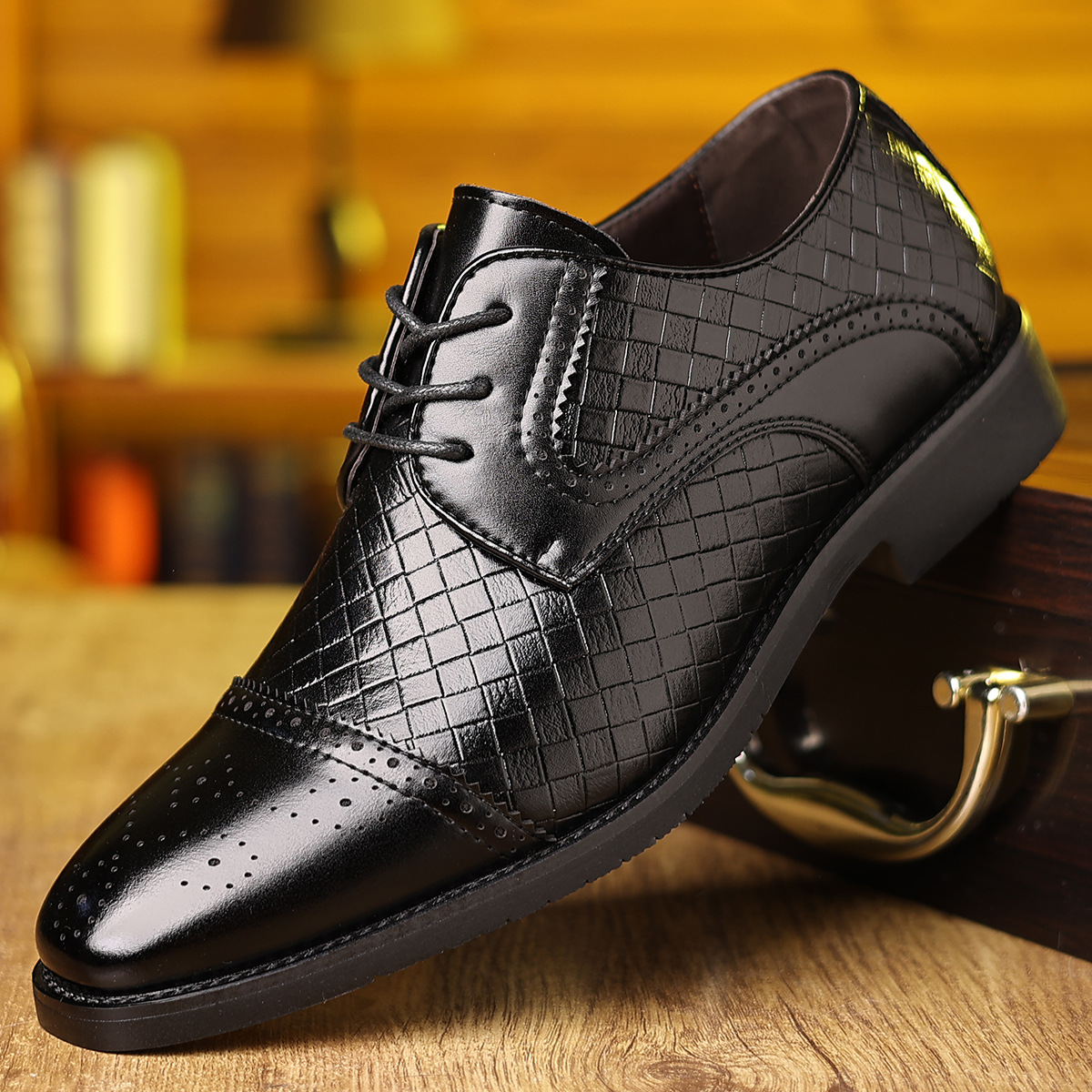 Rodrigo | Zapato Oxford Brogue de Cuero Hombre con Cordones