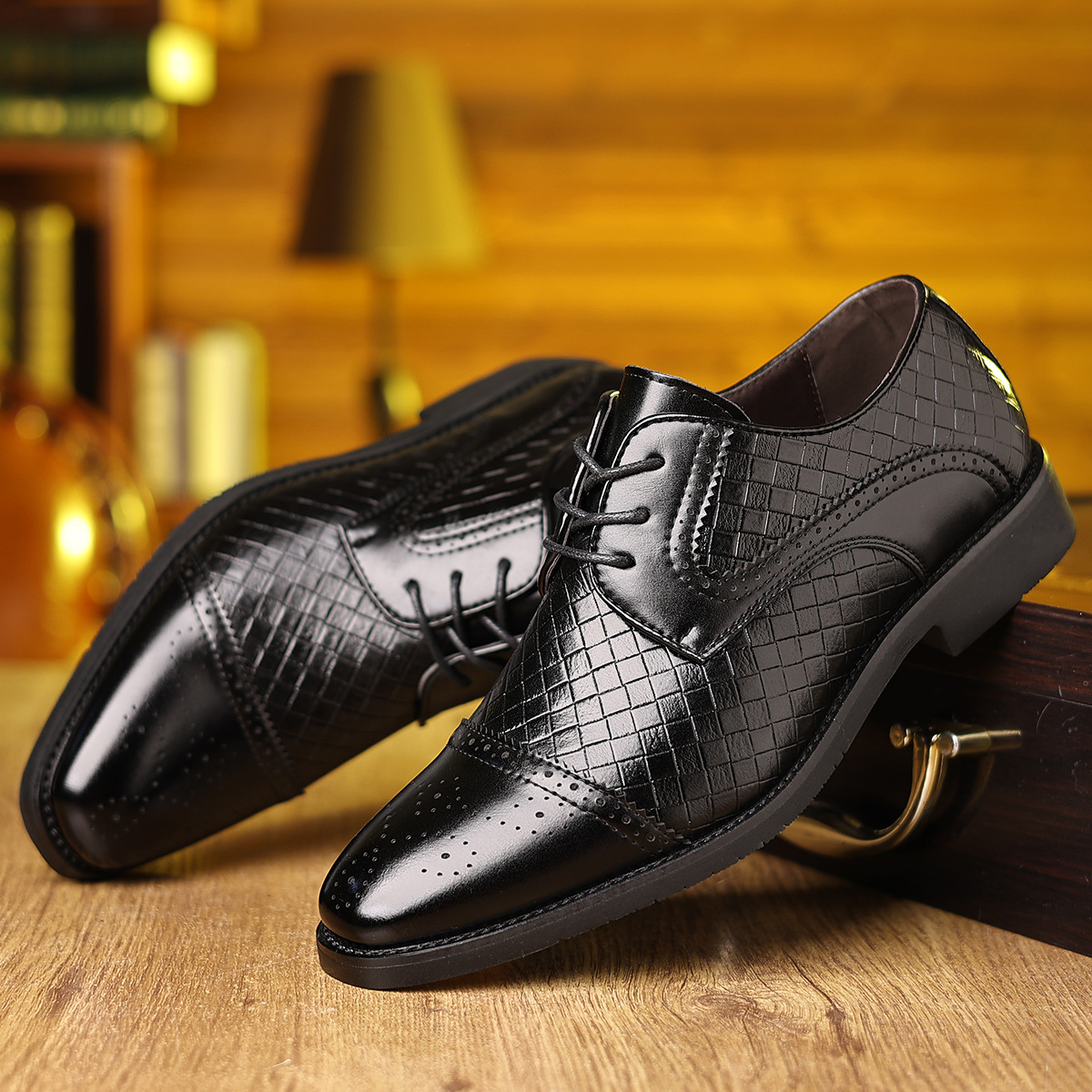 Rodrigo | Zapato Oxford Brogue de Cuero Hombre con Cordones