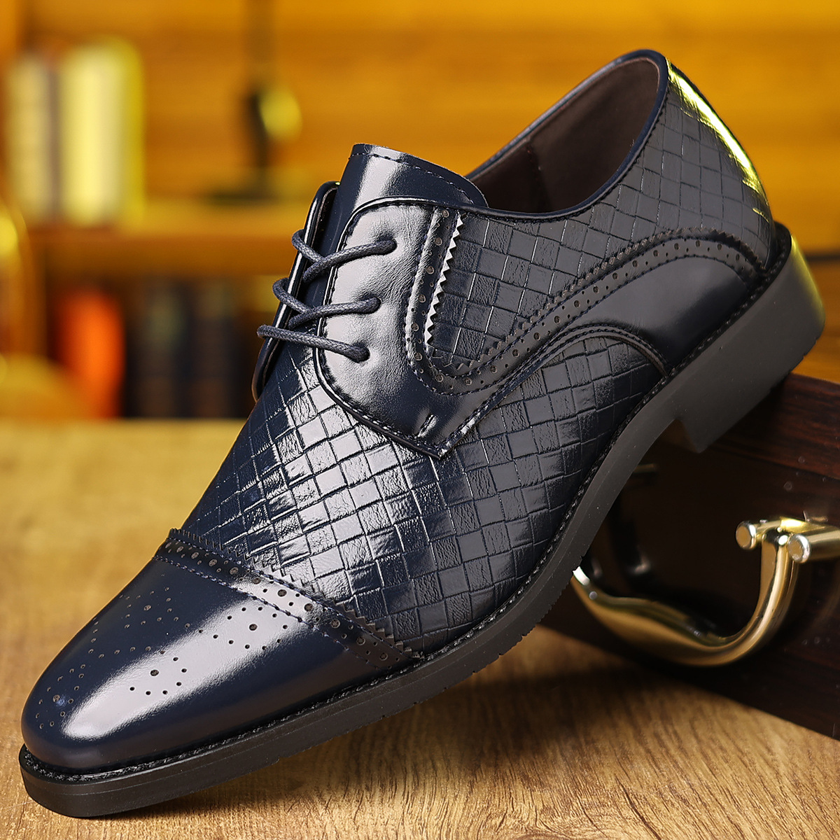Rodrigo | Zapato Oxford Brogue de Cuero Hombre con Cordones