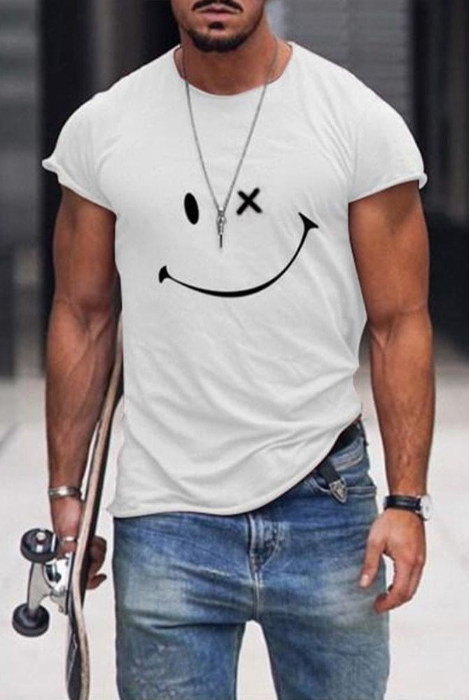 Rubén | Camiseta con Logo Retro Hombre Manga Corta Cuello Redondo