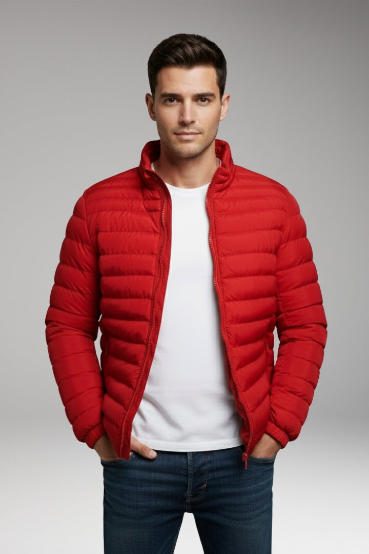 Rubén | Chaqueta Acolchada Ligera Hombre Cuello Alto Cremallera