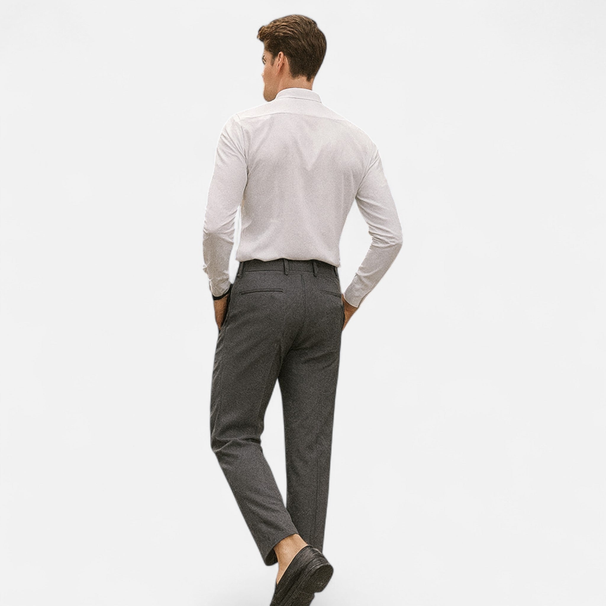 Rubén | Pantalón Cropped de Vestir Hombre Corte Slim Pinzas