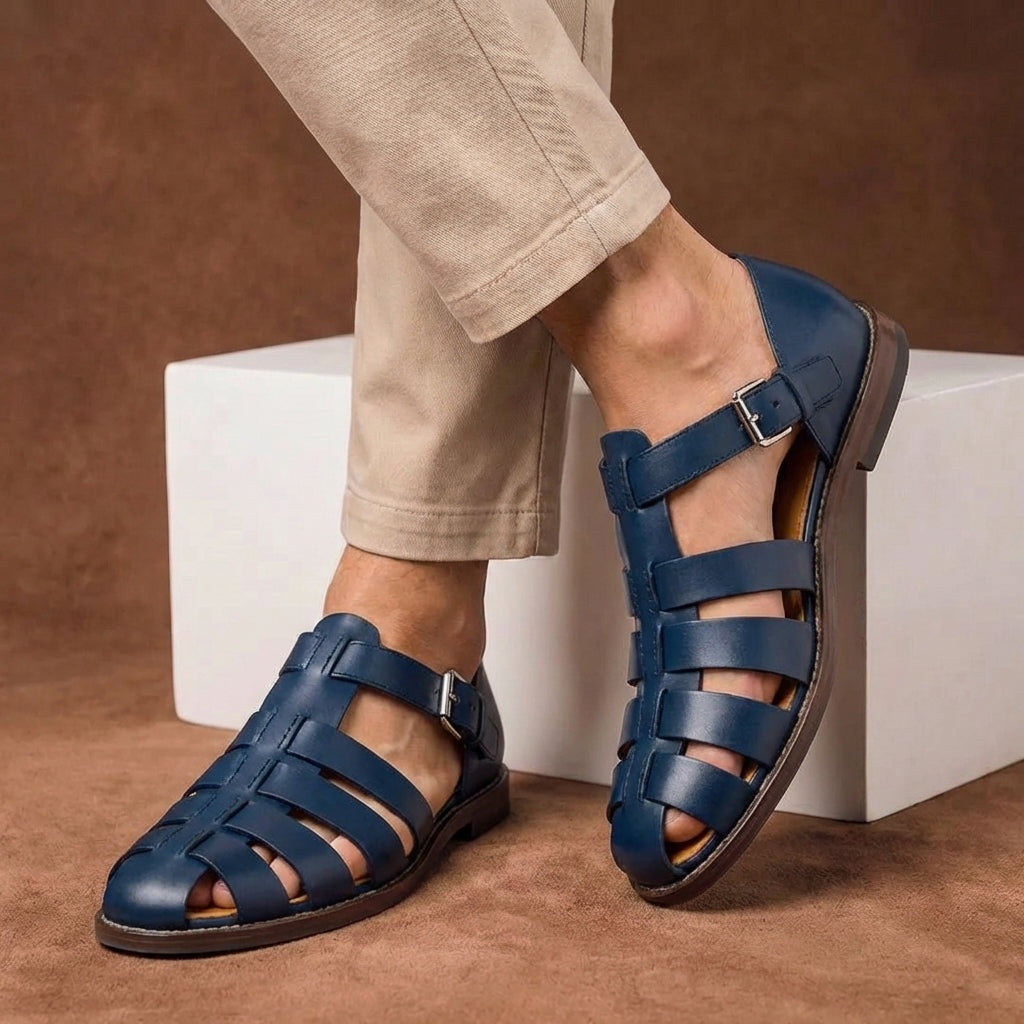 Sandalias Cerradas Hombre Hebilla Ajustable