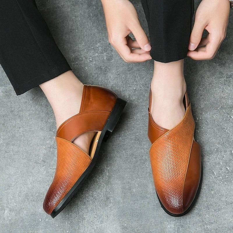 Sandalias de Cuero Hombre Estilo Pescador