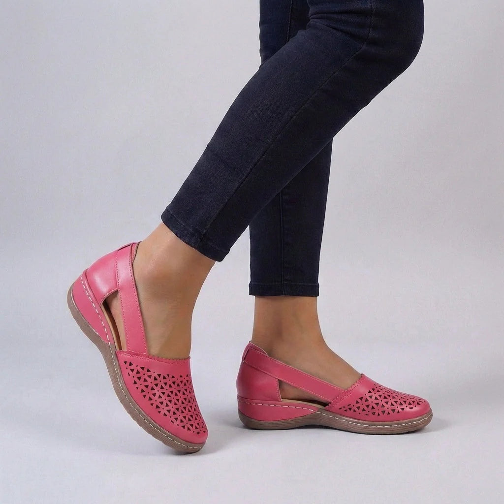 Sandalias Planas Caladas Mujer Tiras Cruzadas
