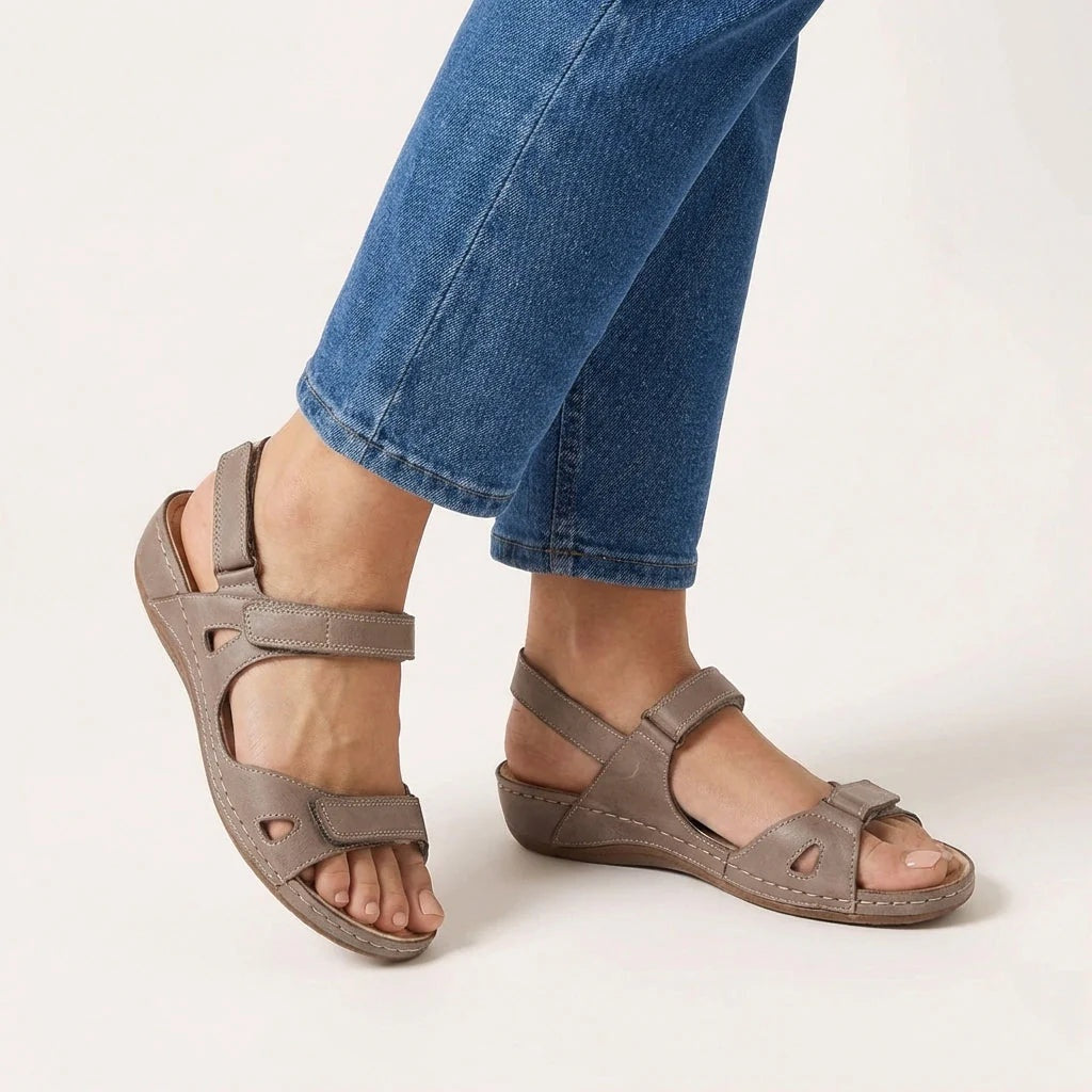 Sandalias Planas con Correas Ajustables Mujer