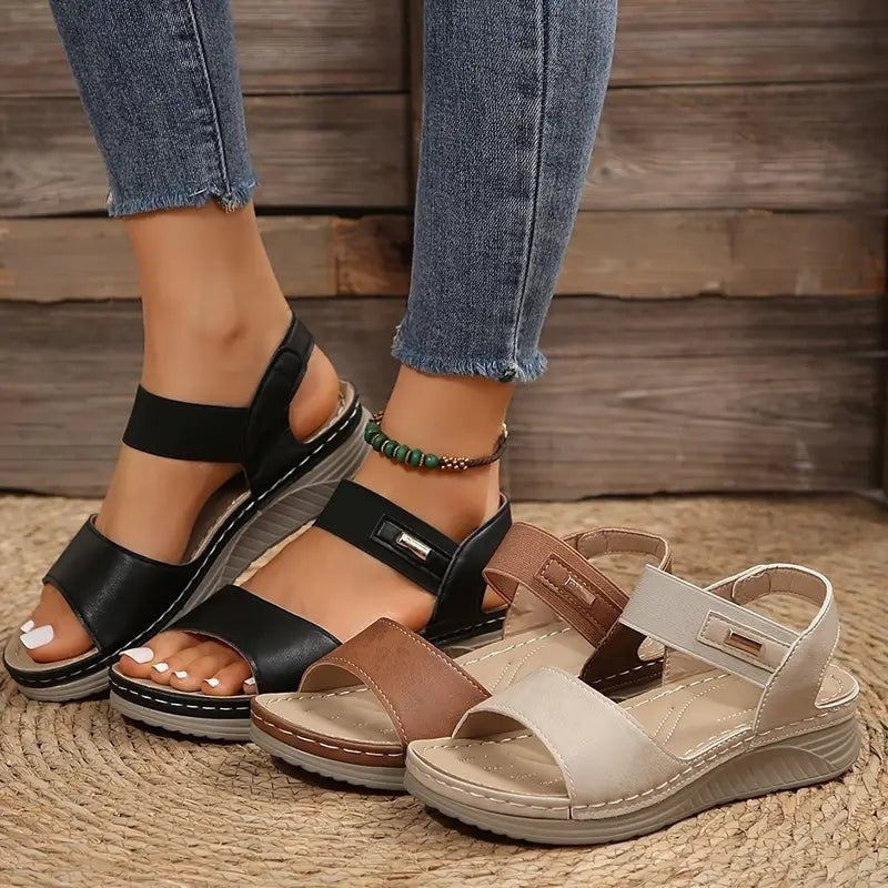 Sandalias Planas de Confort Mujer Tiras Ajustables