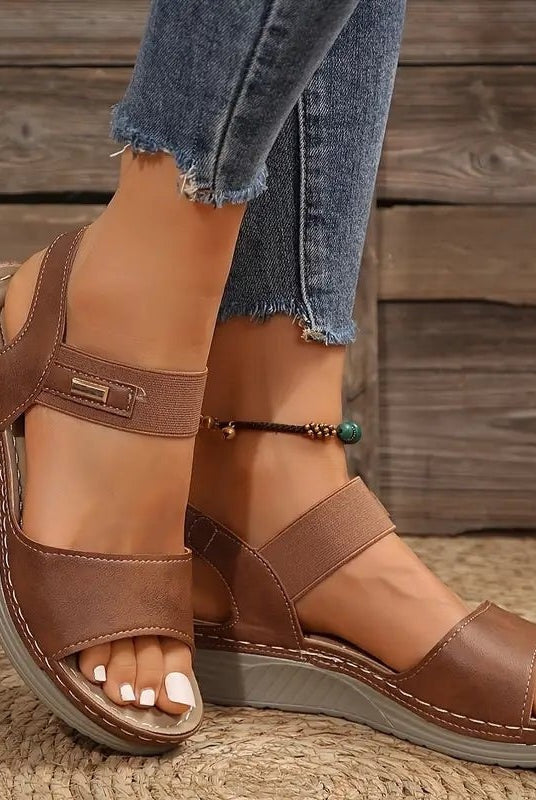 Sandalias Planas de Confort Mujer Tiras Ajustables