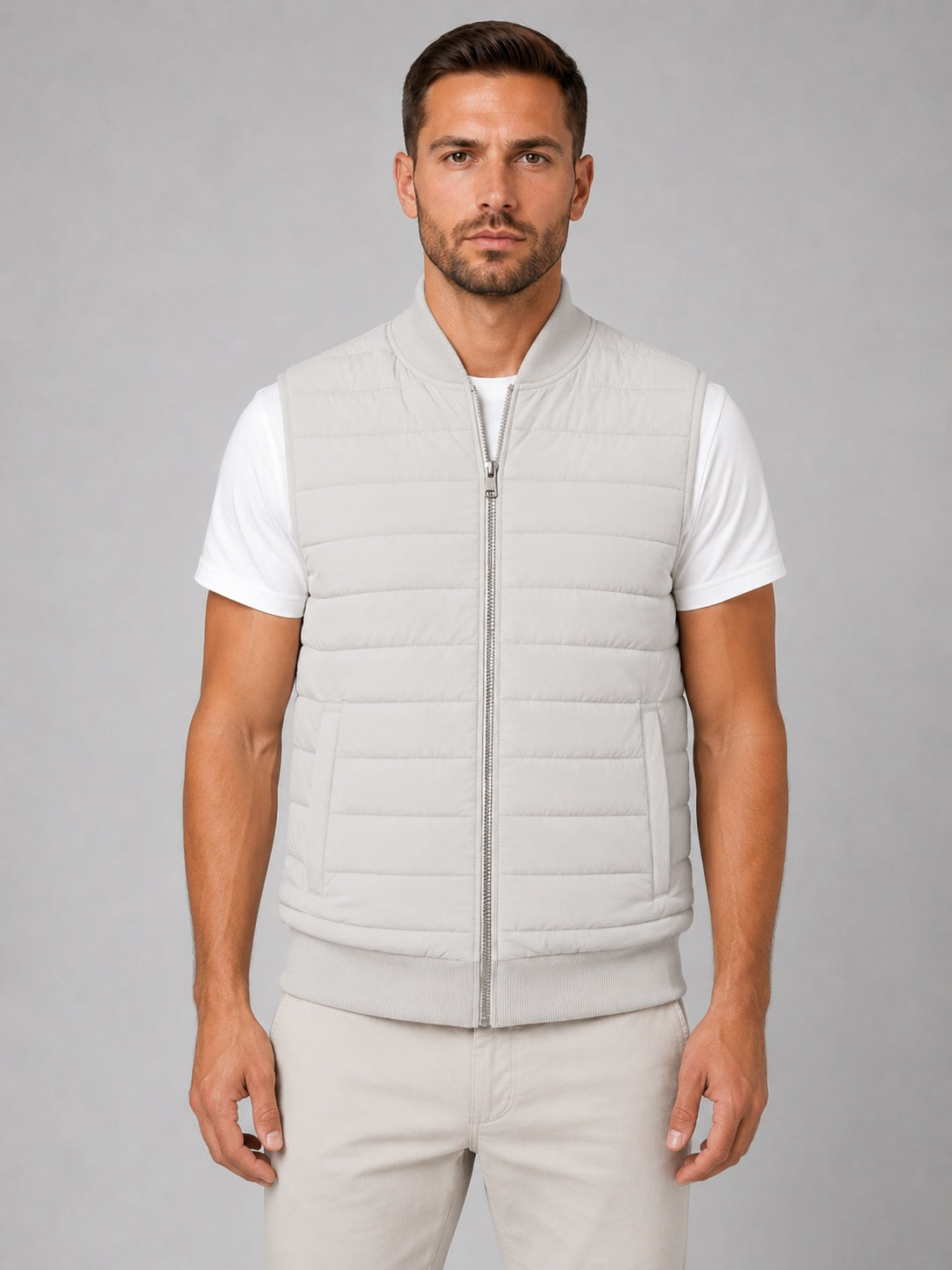 Sergio | Chaleco Acolchado Hombre Cuello Alto Cremallera