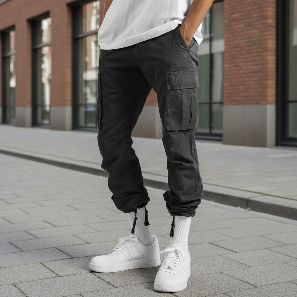 Sergio | Pantalón Cargo Ancho Hombre Bolsillos Laterales