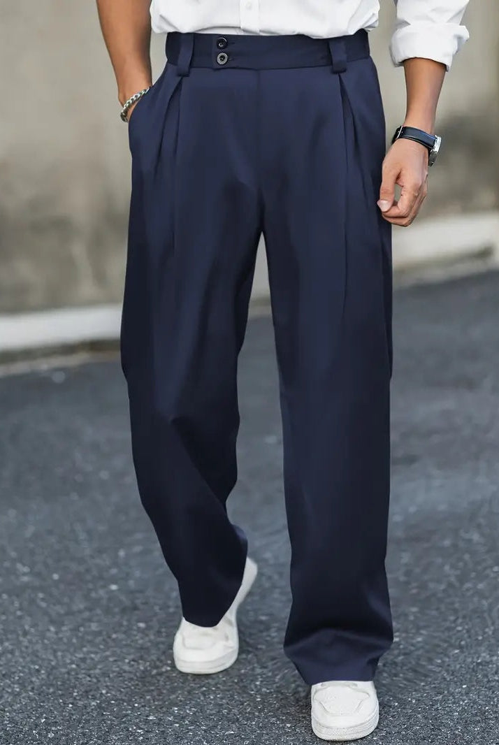 Sergio | Pantalón de Pinzas Holgado Hombre Doble Botón