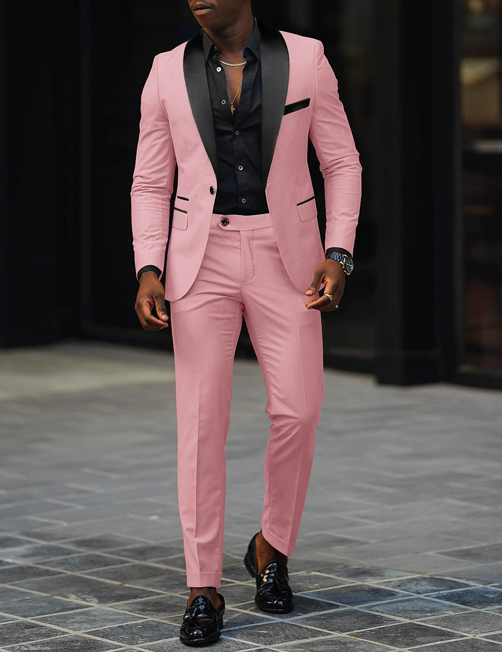 Sergio | Traje de Novio Hombre Dos Piezas Solapa Satinada