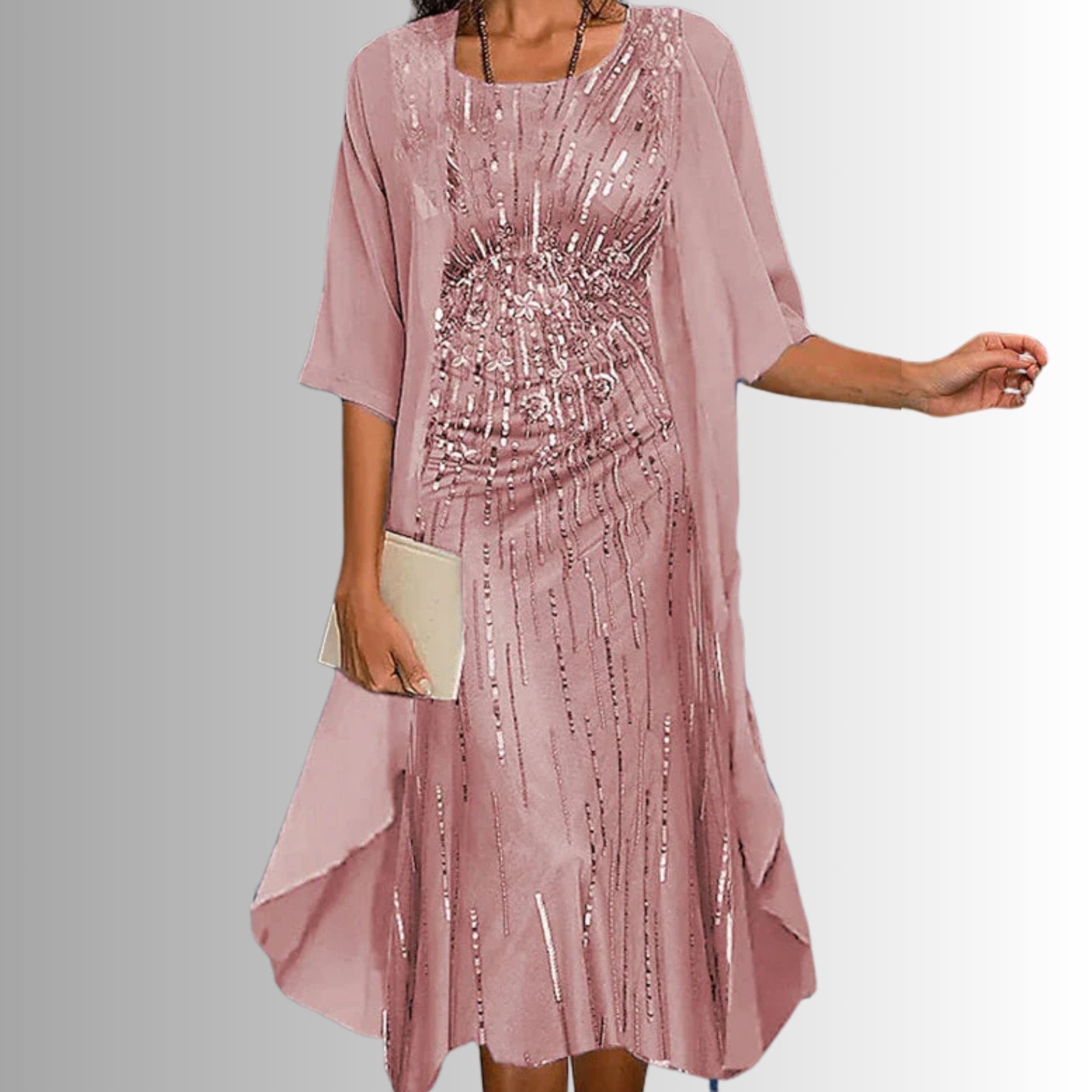 Silvia | Conjunto Elegante Estampado Floral Mujer Manga 3/4