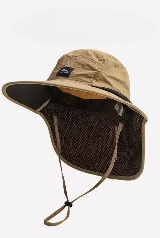 Sombrero de Ala Ancha con Protección Cuello Hombre