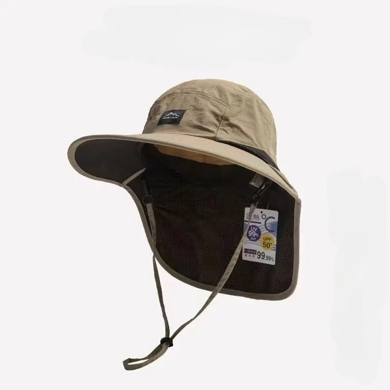 Sombrero de Ala Ancha con Protección Cuello Hombre