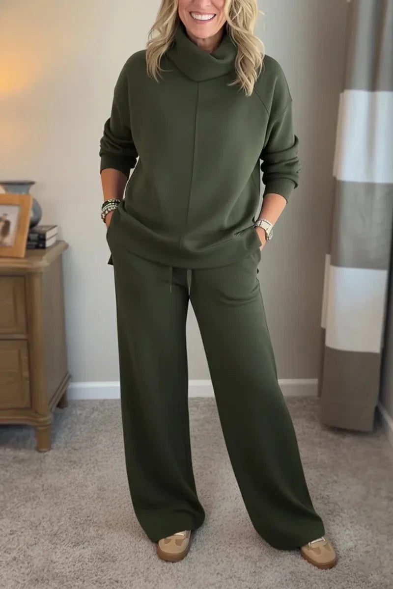 Sonia | Conjunto Chándal Deportivo Mujer Cuello Alto Pantalón Ancho
