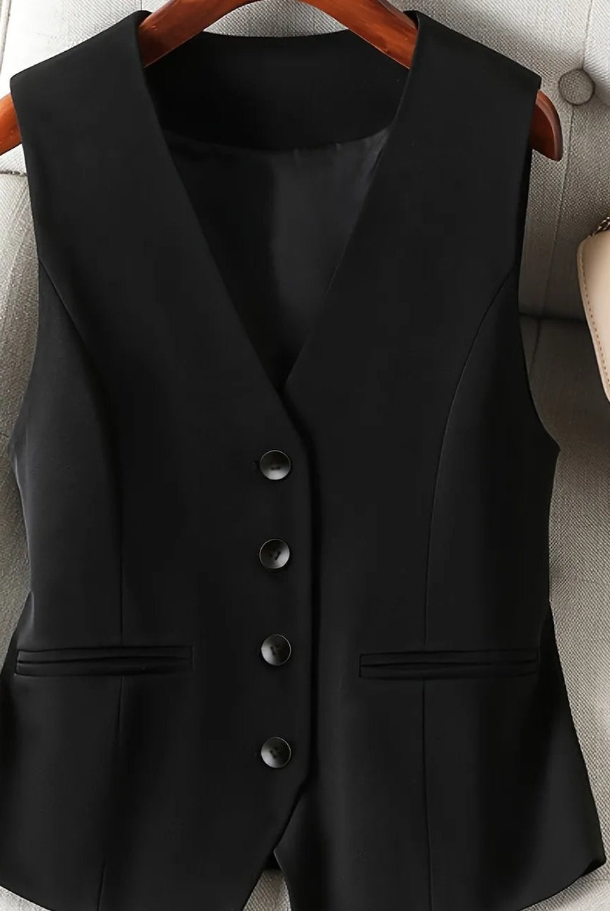 Tomás | Chaleco Elegante con Botones Hombre Escote V
