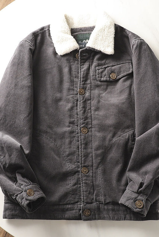 Tomás | Chaqueta de Pana con Forro Borreguito Hombre Abrigo Corto