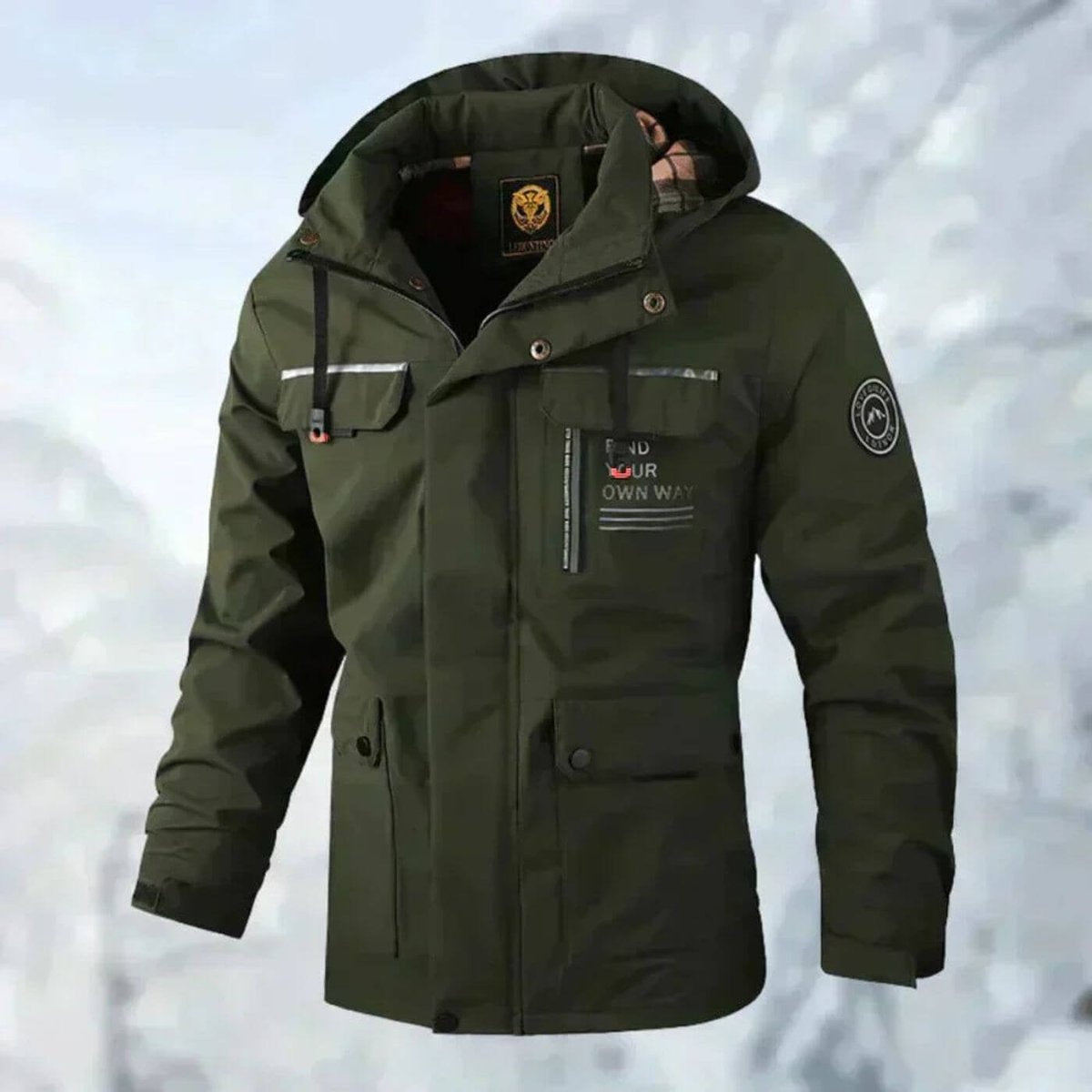 Tomás | Chubasquero Hombre Impermeable con Capucha Multipocket