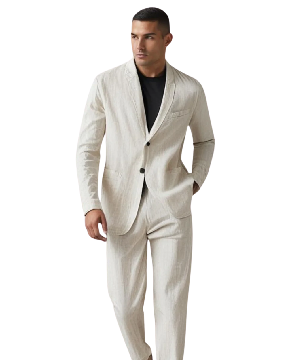 Tomás | Conjunto de Lino Elegante Hombre Chaqueta y Pantalón