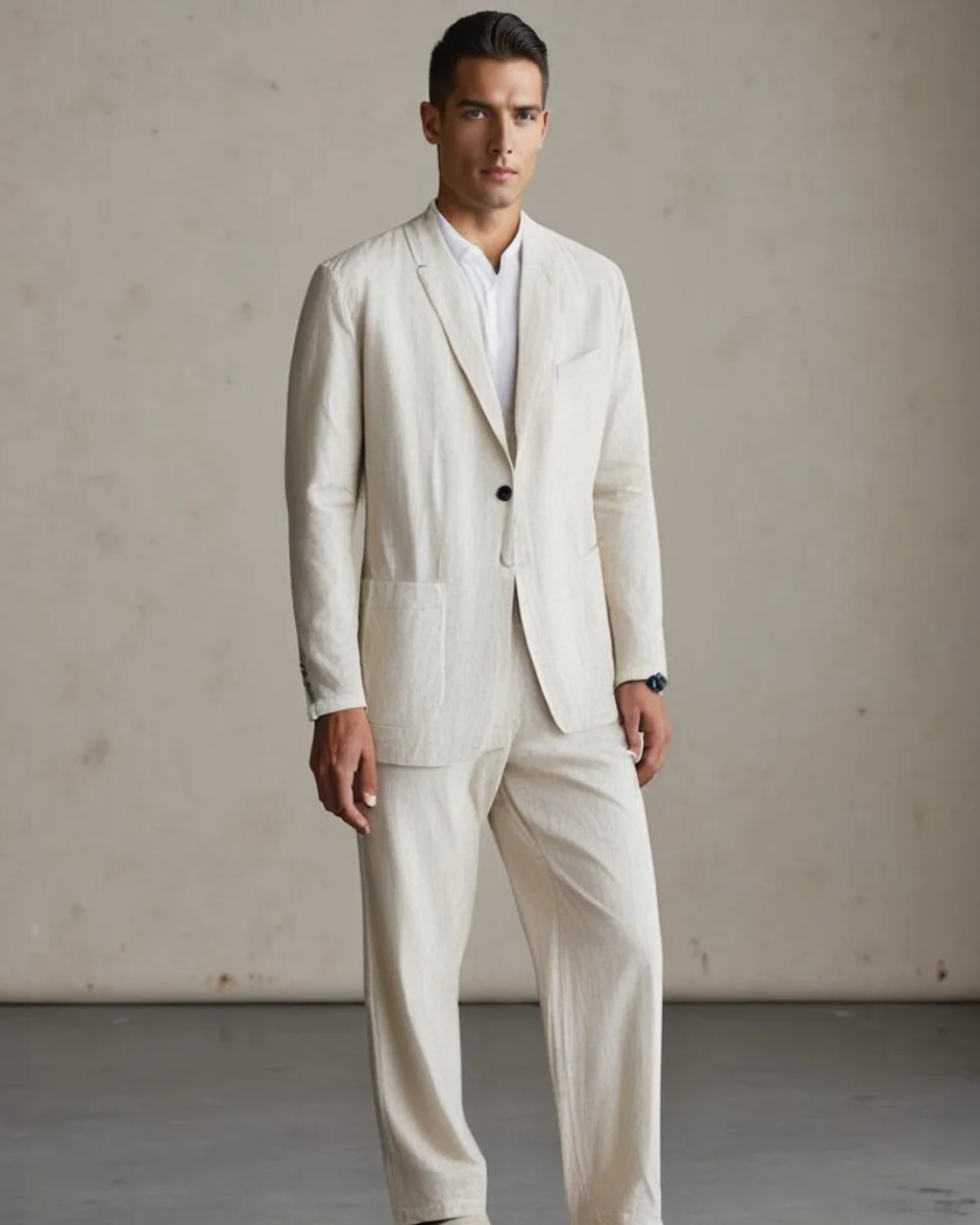 Tomás | Conjunto de Lino Elegante Hombre Chaqueta y Pantalón