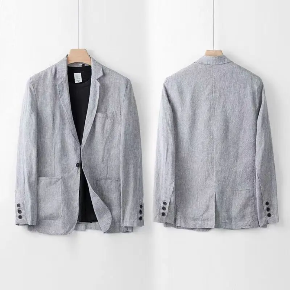 Tomás | Conjunto de Lino Elegante Hombre Chaqueta y Pantalón