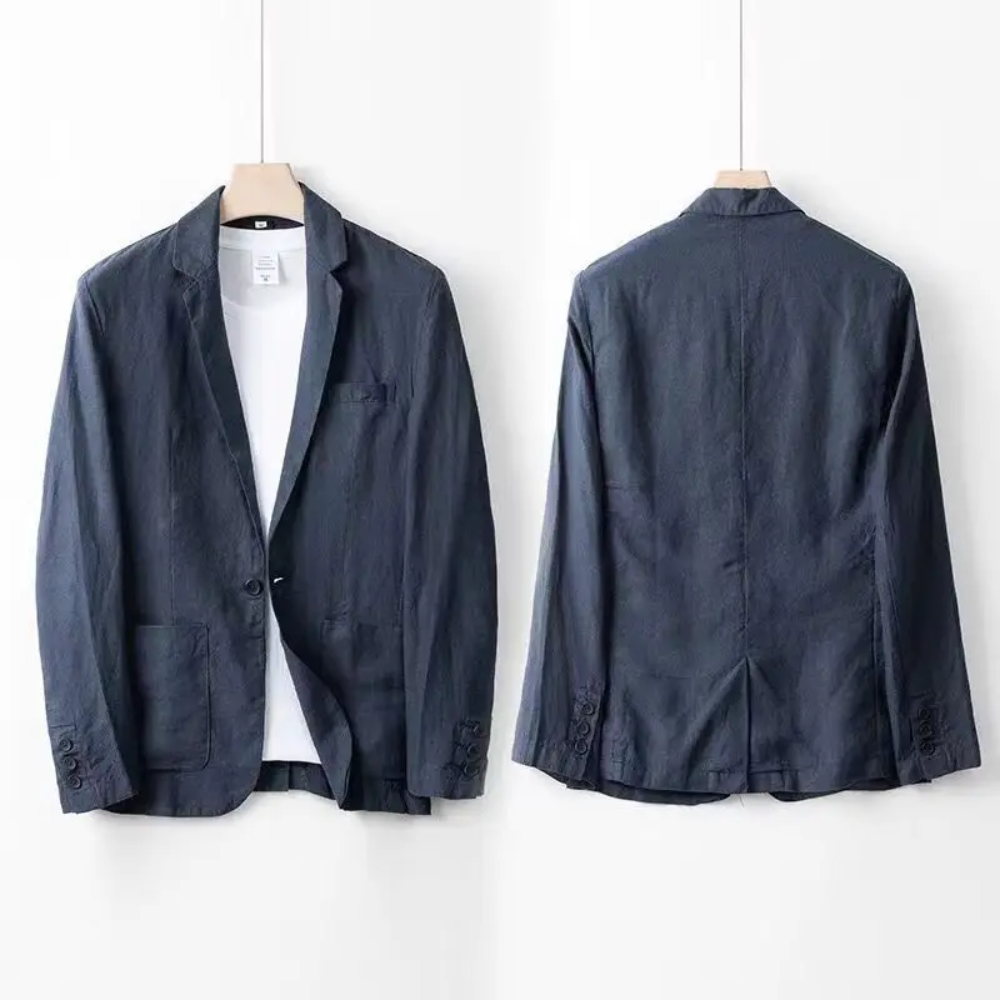 Tomás | Conjunto de Lino Elegante Hombre Chaqueta y Pantalón