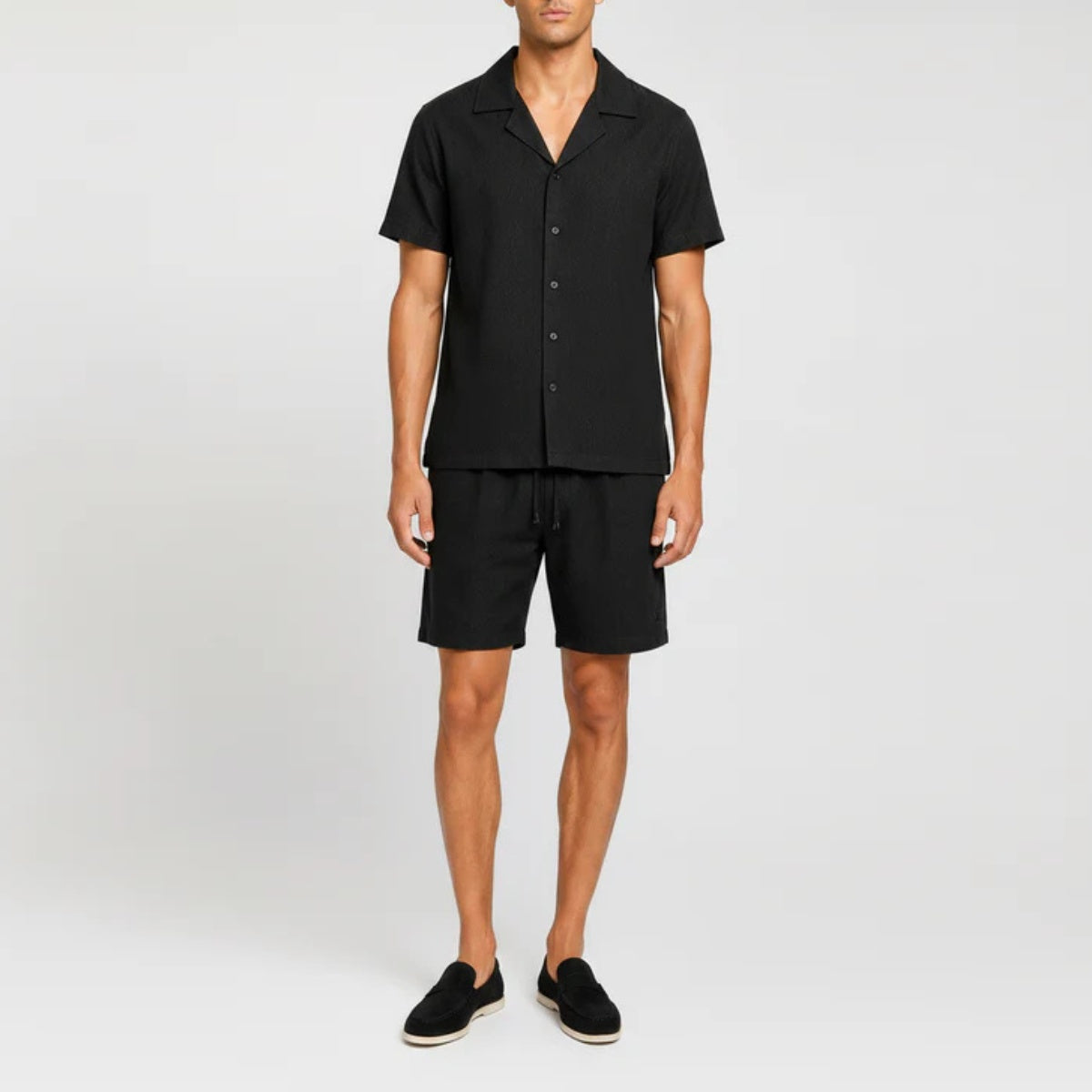Tomás | Conjunto de Lino Hombre Camisa y Pantalón Corto