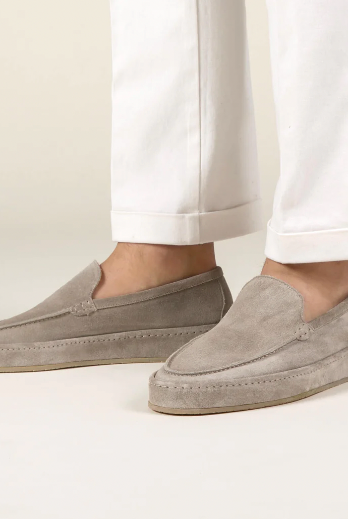 Tomás | Mocasines de Ante Slip On Hombre Suela Gruesa