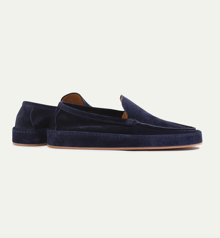 Tomás | Mocasines de Ante Slip On Hombre Suela Gruesa