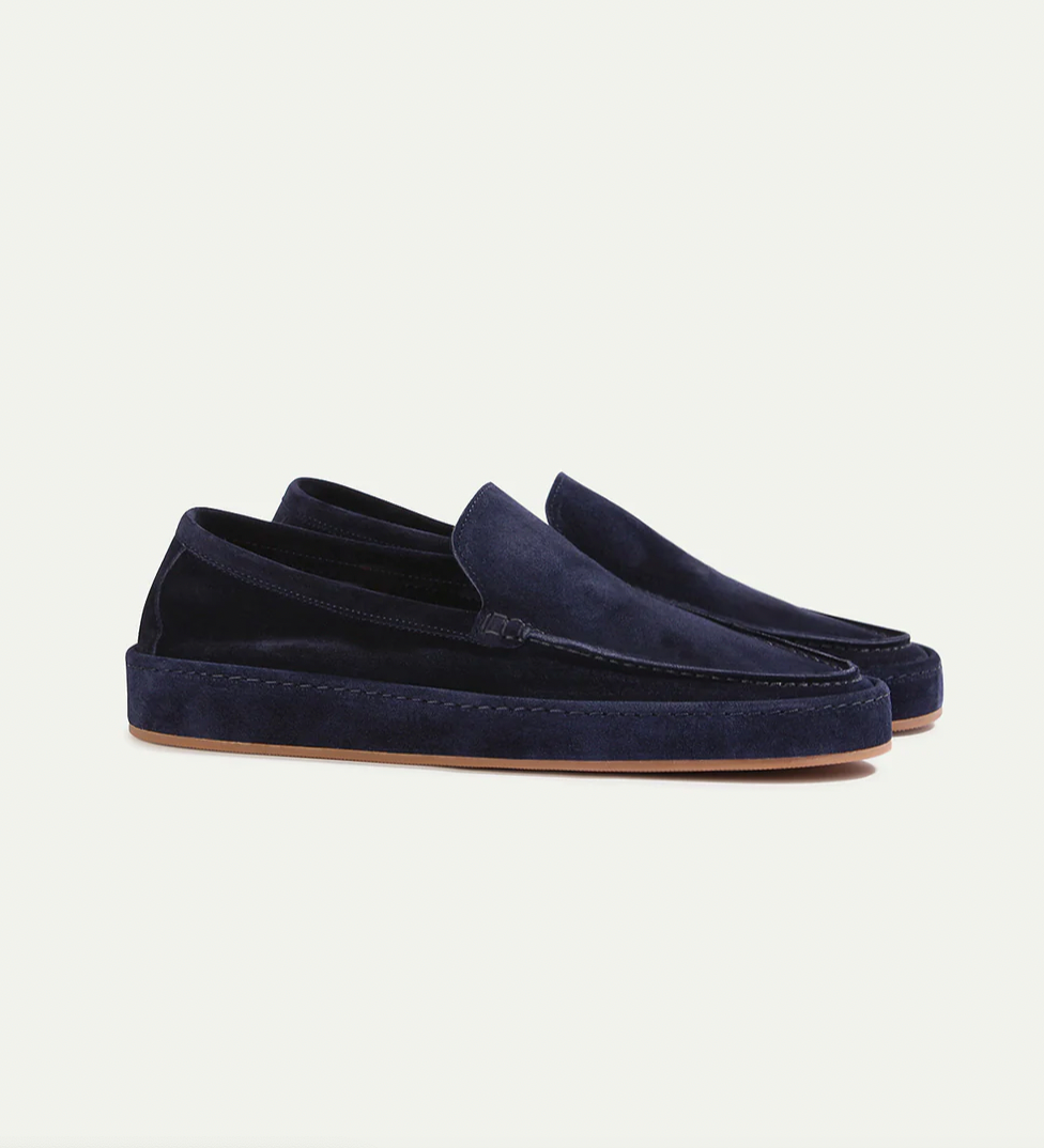 Tomás | Mocasines de Ante Slip On Hombre Suela Gruesa