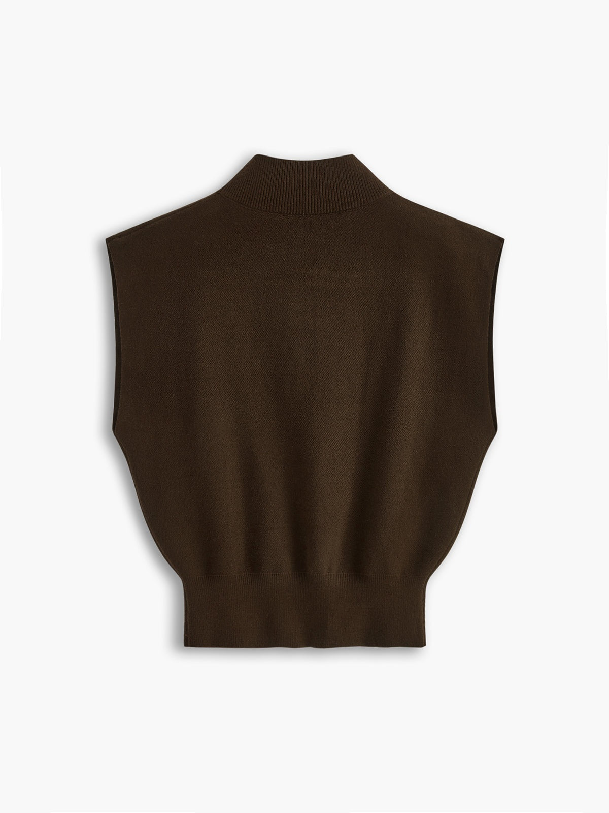 Top de Cuello Alto con Hombreras Mujer Sin Mangas