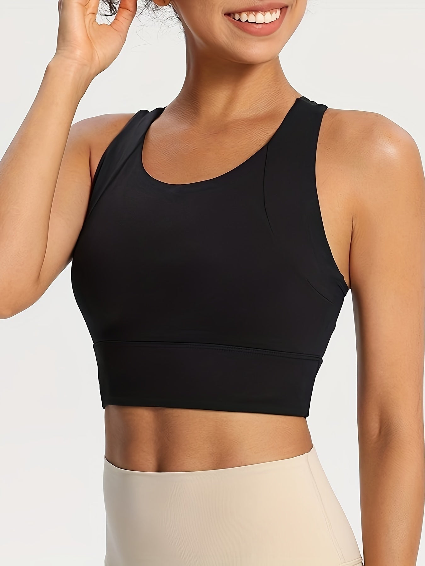 Top Deportivo de Soporte Alto Mujer Sin Mangas