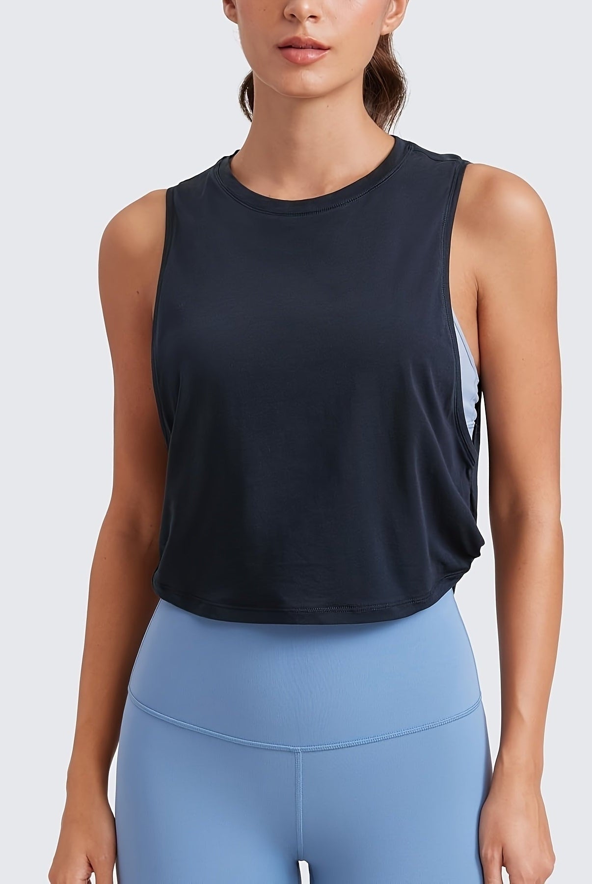 Top Deportivo Sin Mangas Mujer Cuello Redondo