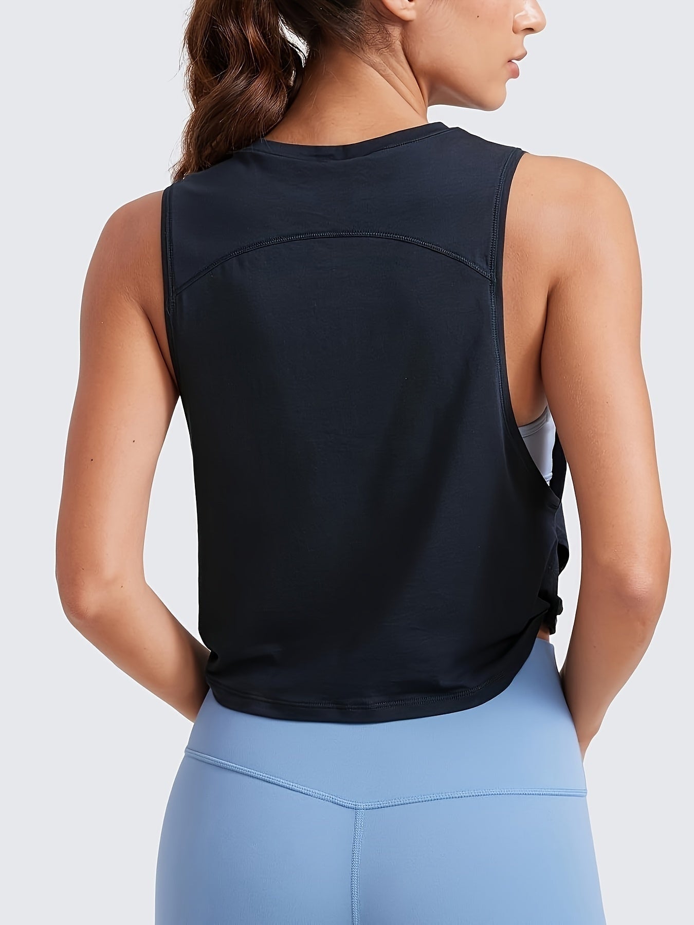 Top Deportivo Sin Mangas Mujer Cuello Redondo