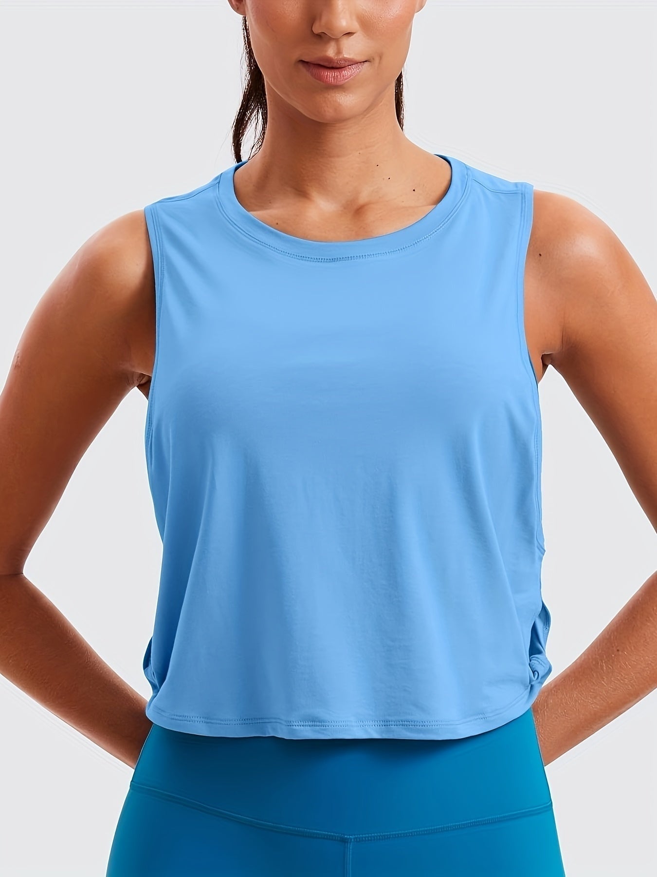 Top Deportivo Sin Mangas Mujer Cuello Redondo