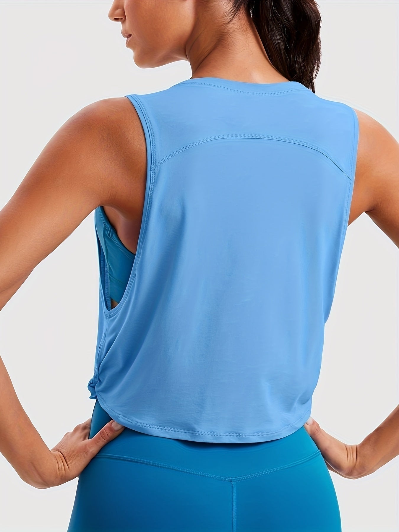 Top Deportivo Sin Mangas Mujer Cuello Redondo