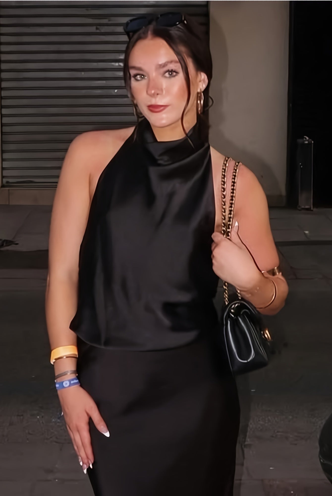 Top Halter con Espalda Descubierta Mujer Cuello Alto