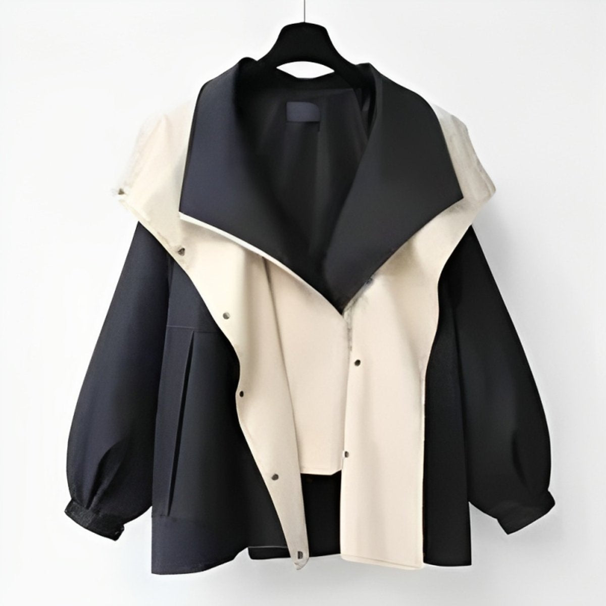 Triana | Chaqueta Impermeable Oversized Mujer Cuello Solapa