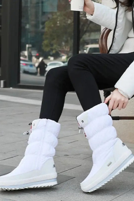 Uxía | Botas Impermeables de Nieve Mujer Acolchadas Suela Plana