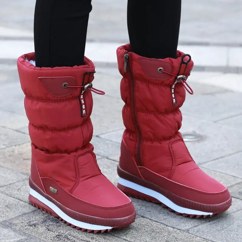 Uxía | Botas Impermeables de Nieve Mujer Acolchadas Suela Plana