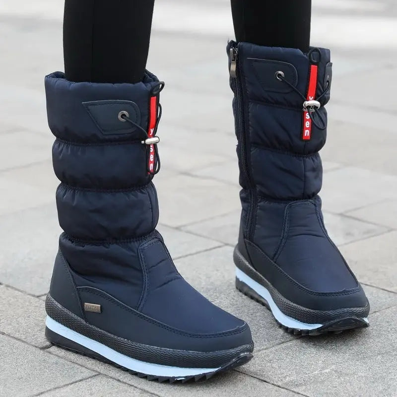 Uxía | Botas Impermeables de Nieve Mujer Acolchadas Suela Plana