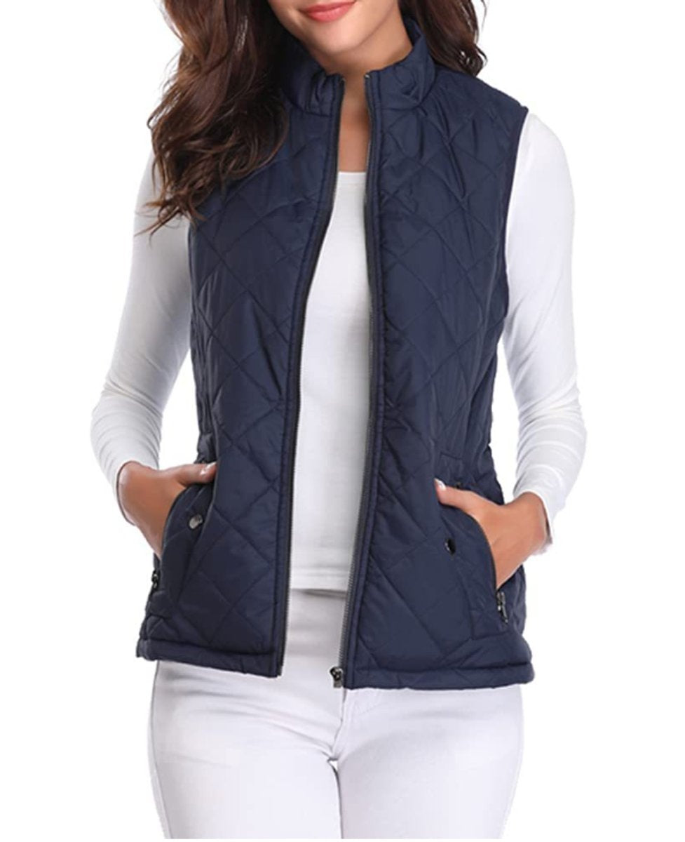 Vega | Chaleco Acolchado Ligero Mujer Cuello Alto Cremallera