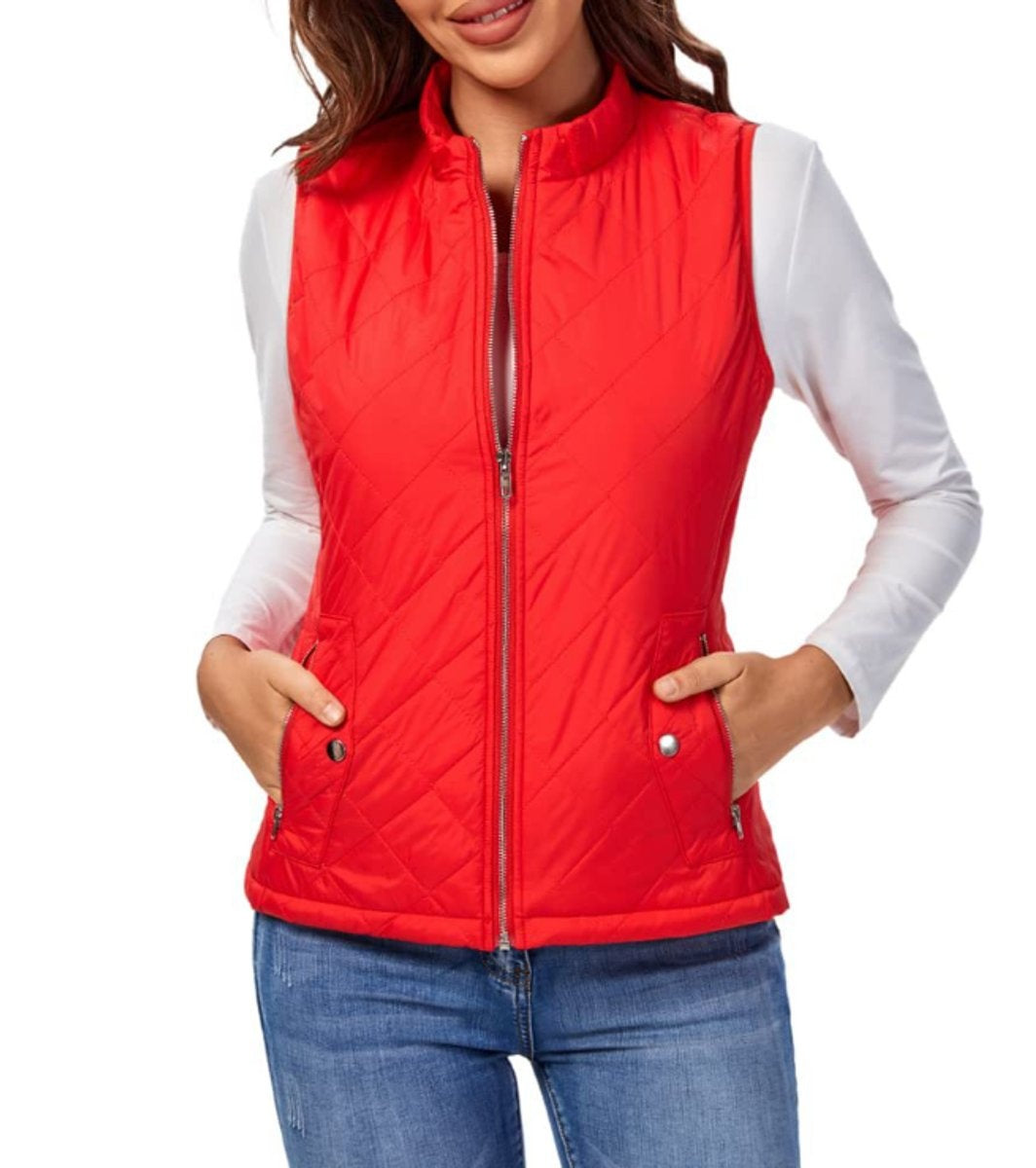 Vega | Chaleco Acolchado Ligero Mujer Cuello Alto Cremallera
