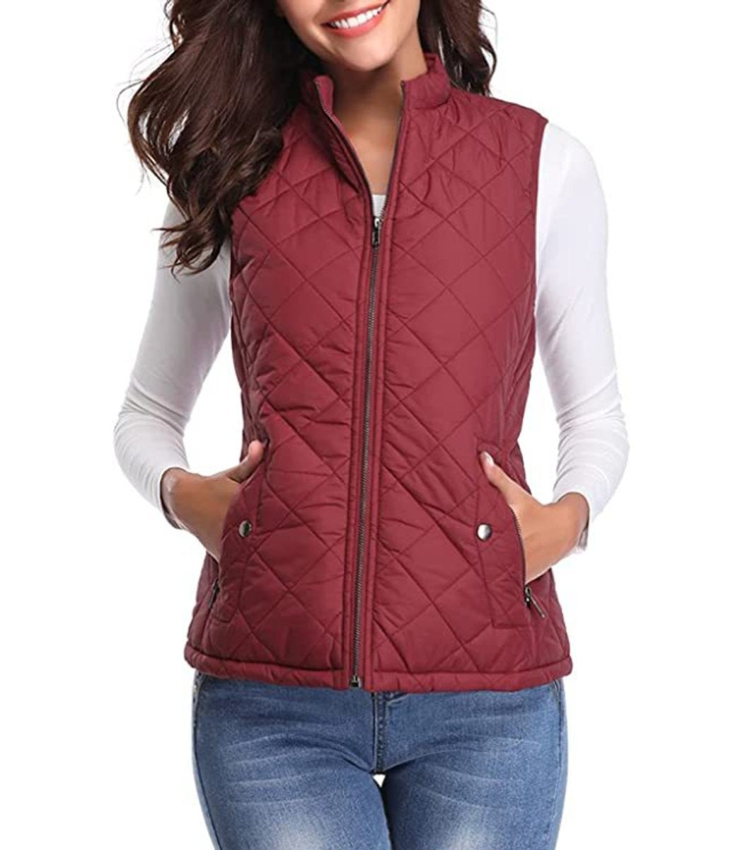 Vega | Chaleco Acolchado Ligero Mujer Cuello Alto Cremallera
