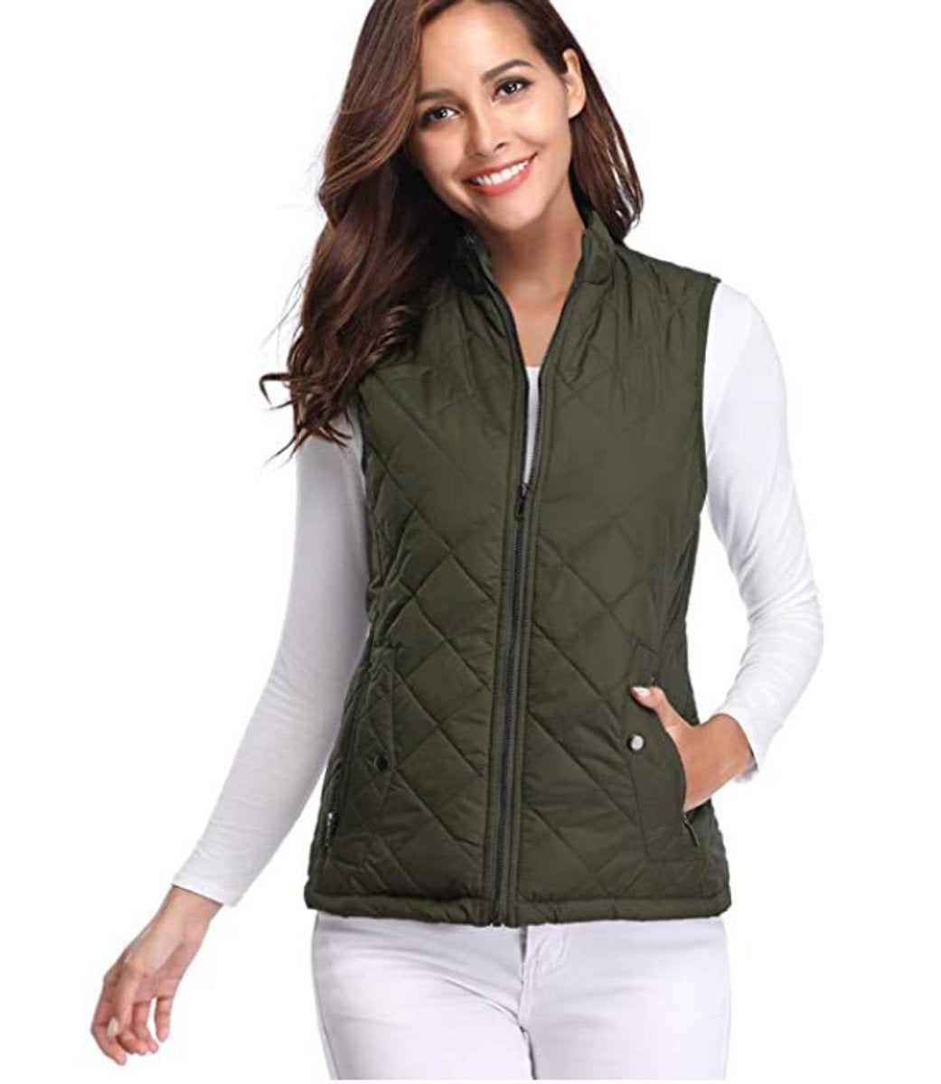 Vega | Chaleco Acolchado Ligero Mujer Cuello Alto Cremallera