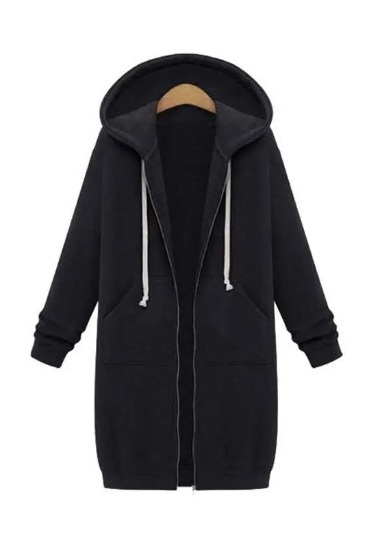 Vega | Sudadera con Cremallera Larga Mujer con Capucha Oversize