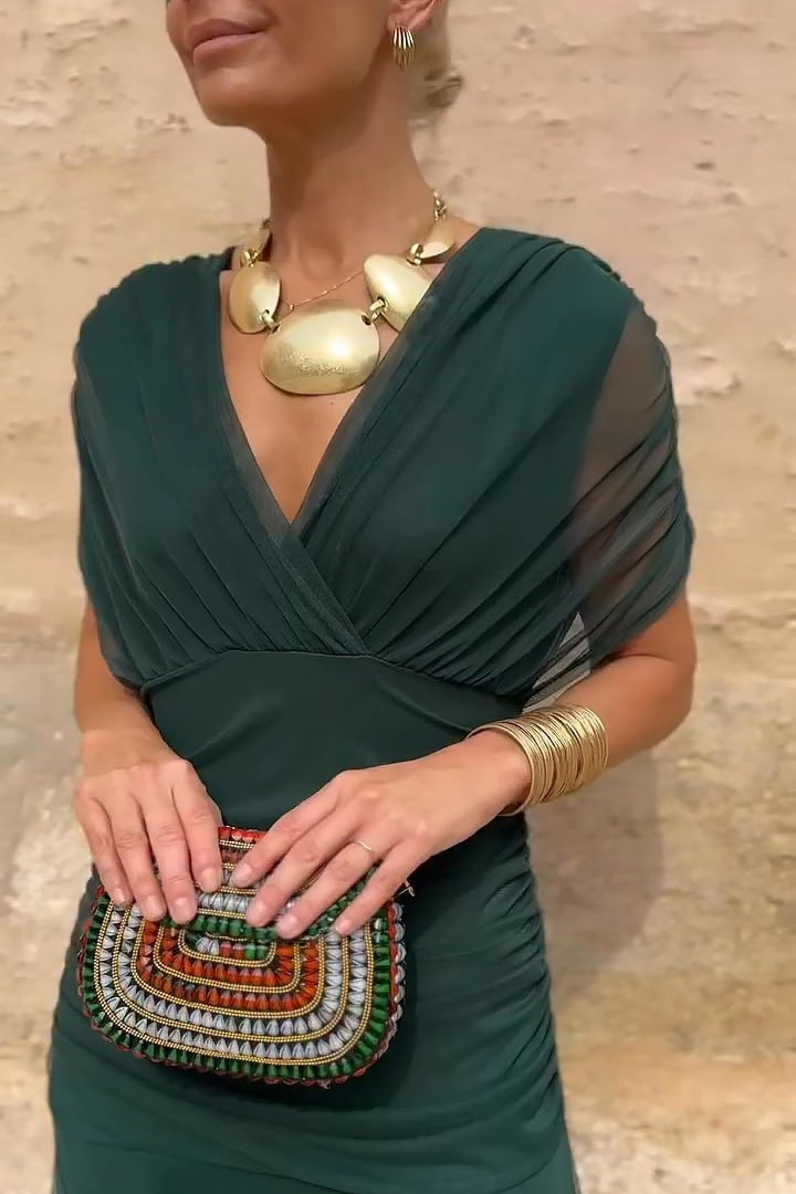 Vega | Vestido Largo de Gala Mujer Escote V Chifón