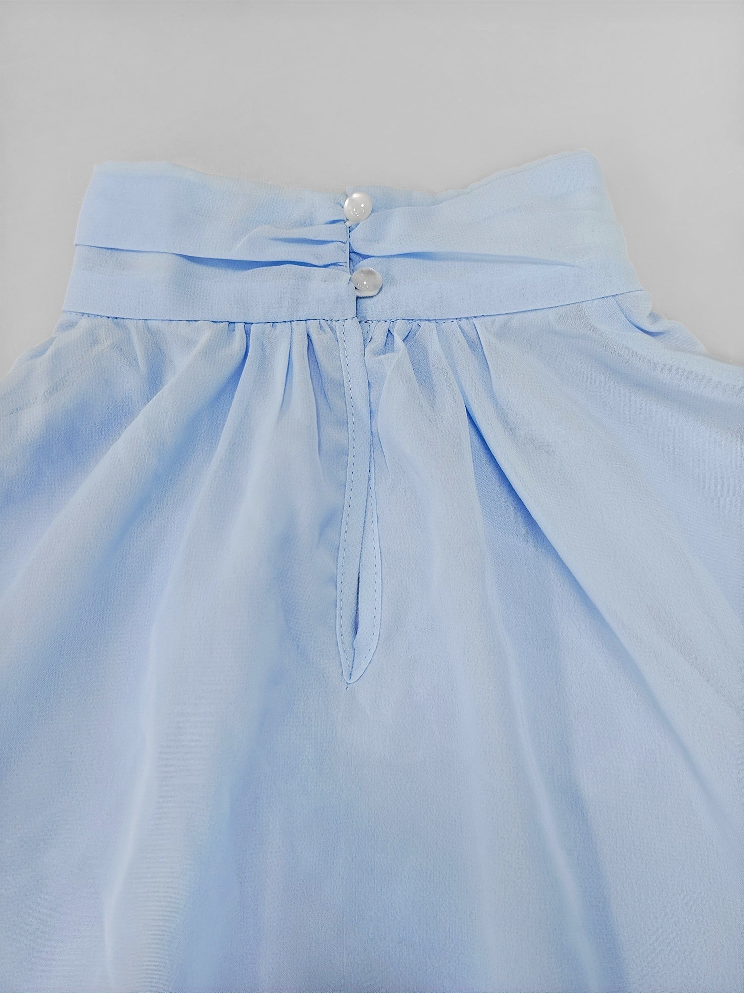 Vestido Corto de Fiesta con Volantes Mujer Cuello Alto