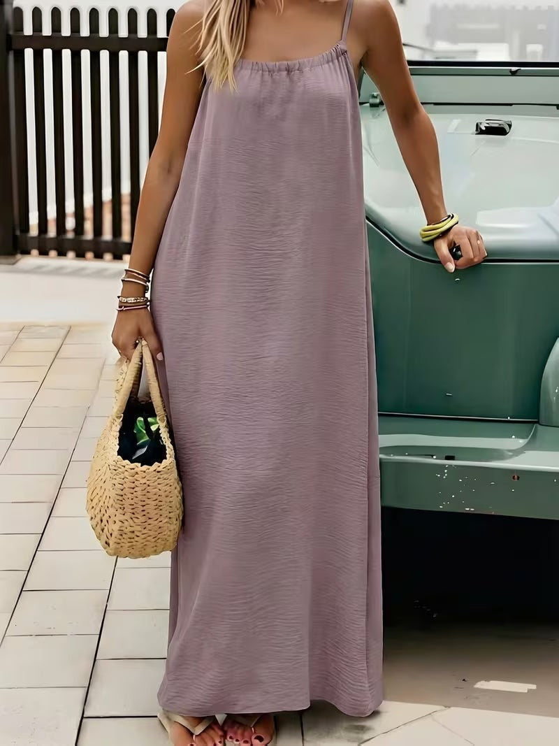 Vestido Largo con Espalda Descubierta Mujer Tirantes